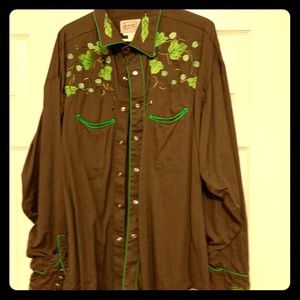 Vintage western embroidered shirt